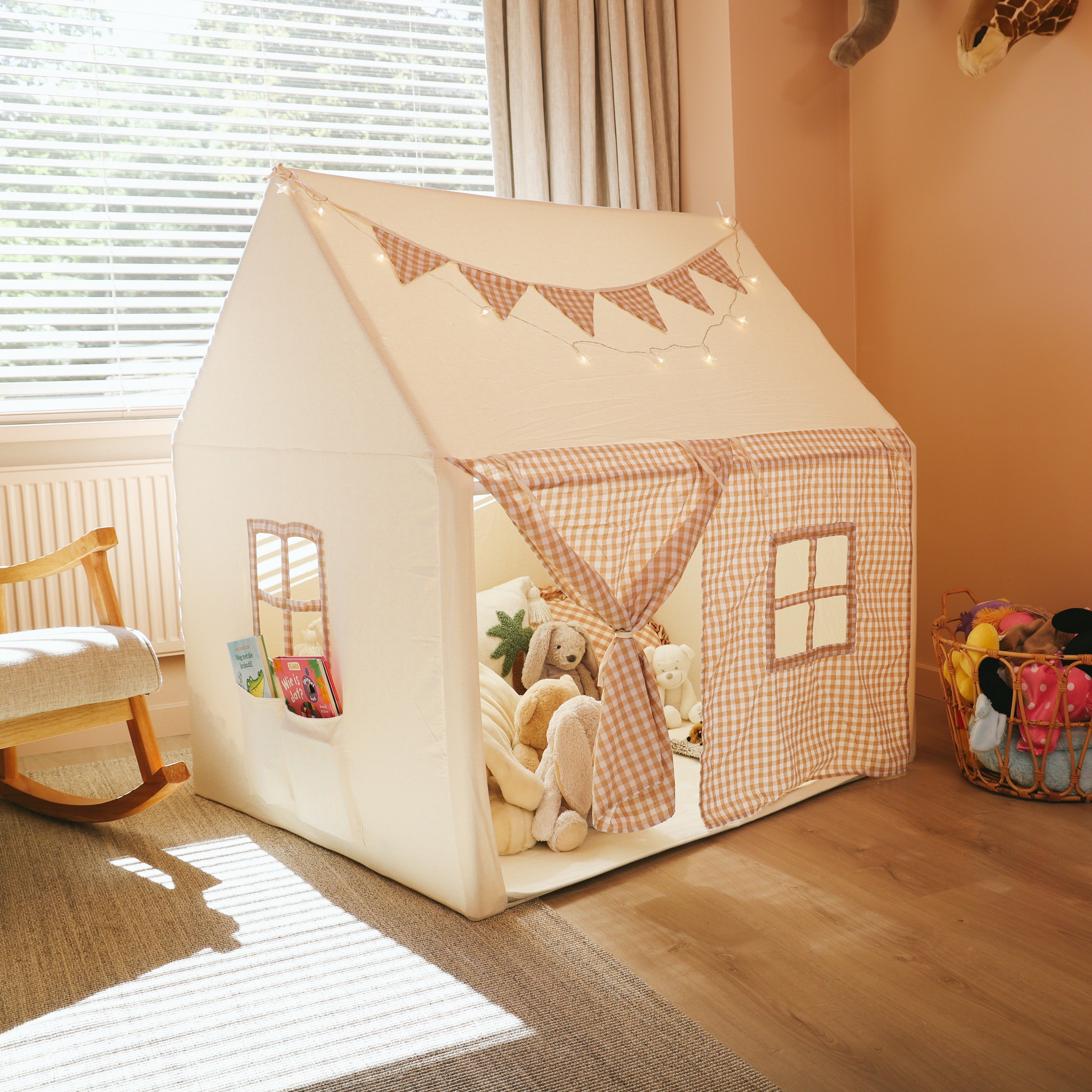 tent voor kinderen Speeltent voor Kinderen | Opvouwbare Kindertent met Sterverlichting | Ruim & Knus