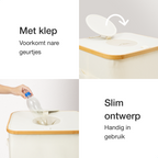 NOVOB® Statiegeld Container met Wasbare Flessentas | 100L | Wit