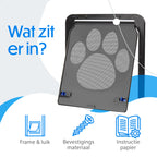 Hondenluik Hordeur | Hondendeur Binnendeur | 42x37cm | Geschikt voor Middelgrote en Grote Honden (15kg+)