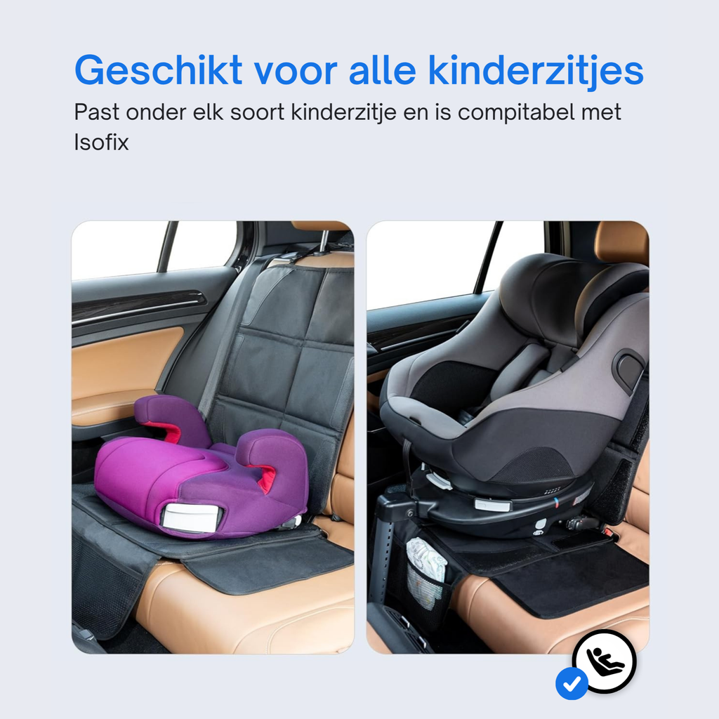 NOVOB® Autostoel Beschermer | Inclusief 2 Auto Onderzetters