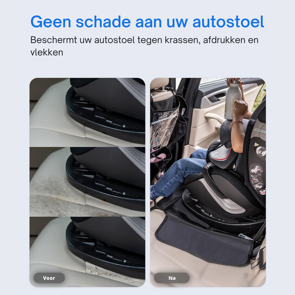 NOVOB® Autostoel Beschermer | Inclusief 2 Auto Onderzetters