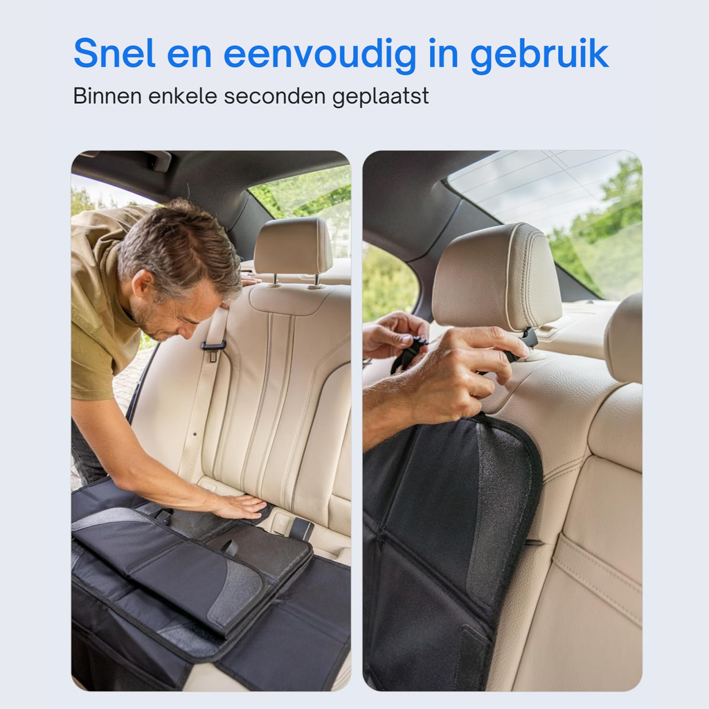 NOVOB® Autostoel Beschermer | Inclusief 2 Auto Onderzetters