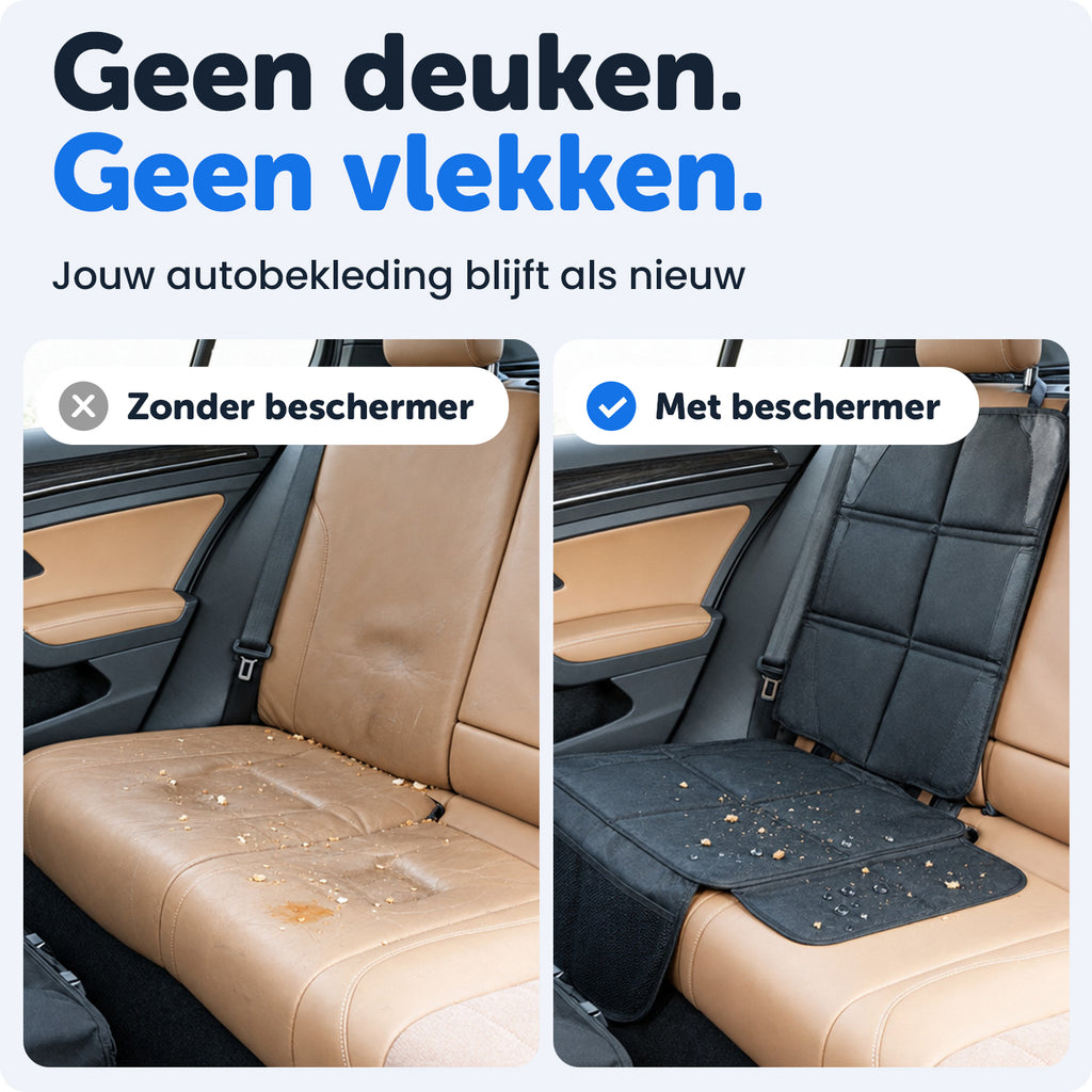 NOVOB® Autostoel Beschermer | Inclusief 2 Auto Onderzetters