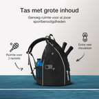 Padeltas | Sporttas | Tennistas | Rugzak | Meerdere vakken | 35L | Voor 4 Padelrackets / 2 Tennisrackets