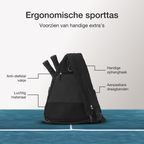 Padeltas | Sporttas | Tennistas | Rugzak | Meerdere vakken | 35L | Voor 4 Padelrackets / 2 Tennisrackets