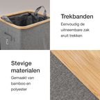 NOVOB® Statiegeld Container met Wasbare Flessentas | 100L | Grijs