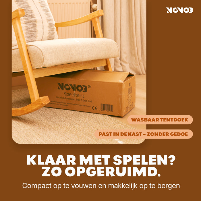 Speeltent voor Kinderen | Opvouwbare Kindertent met Sterverlichting | Ruim & Knus | Machinewasbaar