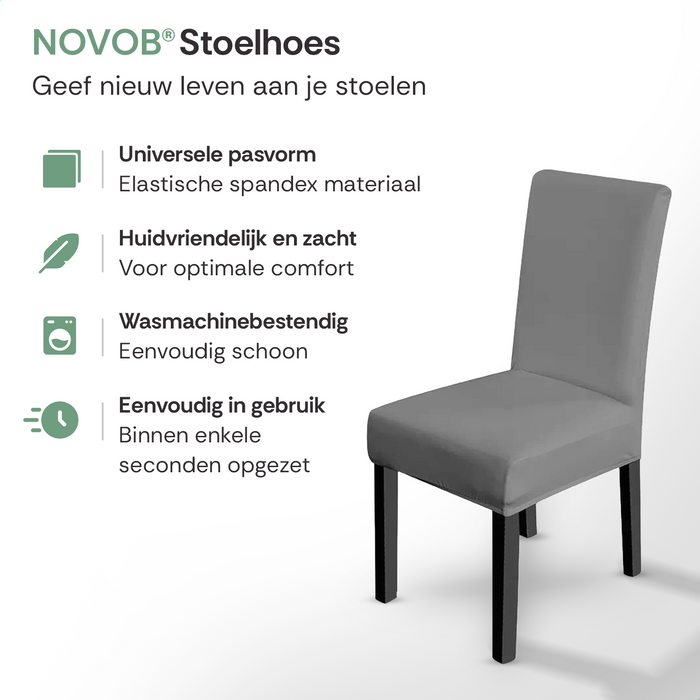 Stoelhoes Grijs Eetkamerstoelen 6 stuks