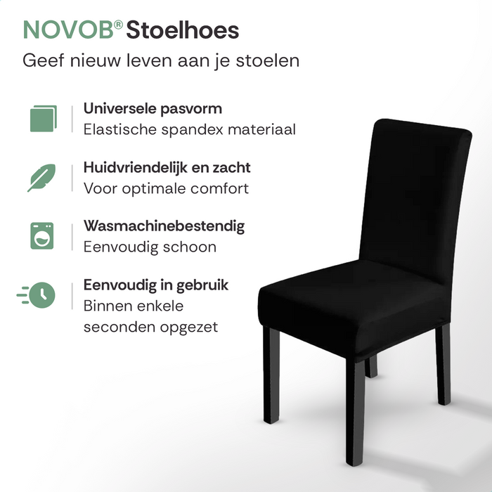 Stoelhoes Zwart Eetkamerstoelen 4 stuks