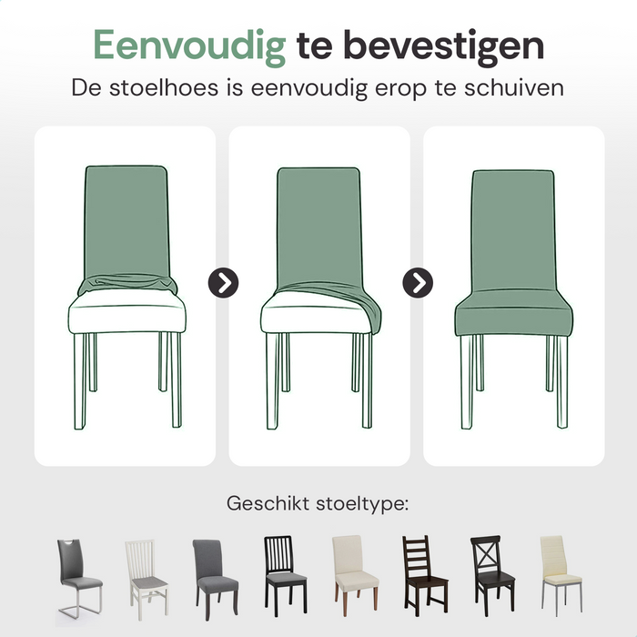 Stoelhoes Grijs Eetkamerstoelen 2 stuks