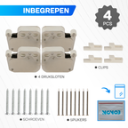 Drukslot 4 Stuks (Incl. Schroeven) | Push to Open | Deurslot | Kastslot | Meubelslot | Voor Keukenkast en Keukenlade