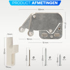 Drukslot 4 Stuks (Incl. Schroeven) | Push to Open | Deurslot | Kastslot | Meubelslot | Voor Keukenkast en Keukenlade
