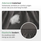 Stoelhoes Grijs Eetkamerstoelen | Stoelhoesset | Stretch | Incl. Poot Viltjes
