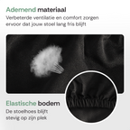Stoelhoes Zwart Eetkamerstoelen | Stoelhoesset | Stretch | Incl. Poot Viltjes