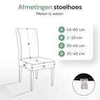 Stoelhoes Zwart Eetkamerstoelen | Stoelhoesset | Stretch | Incl. Poot Viltjes