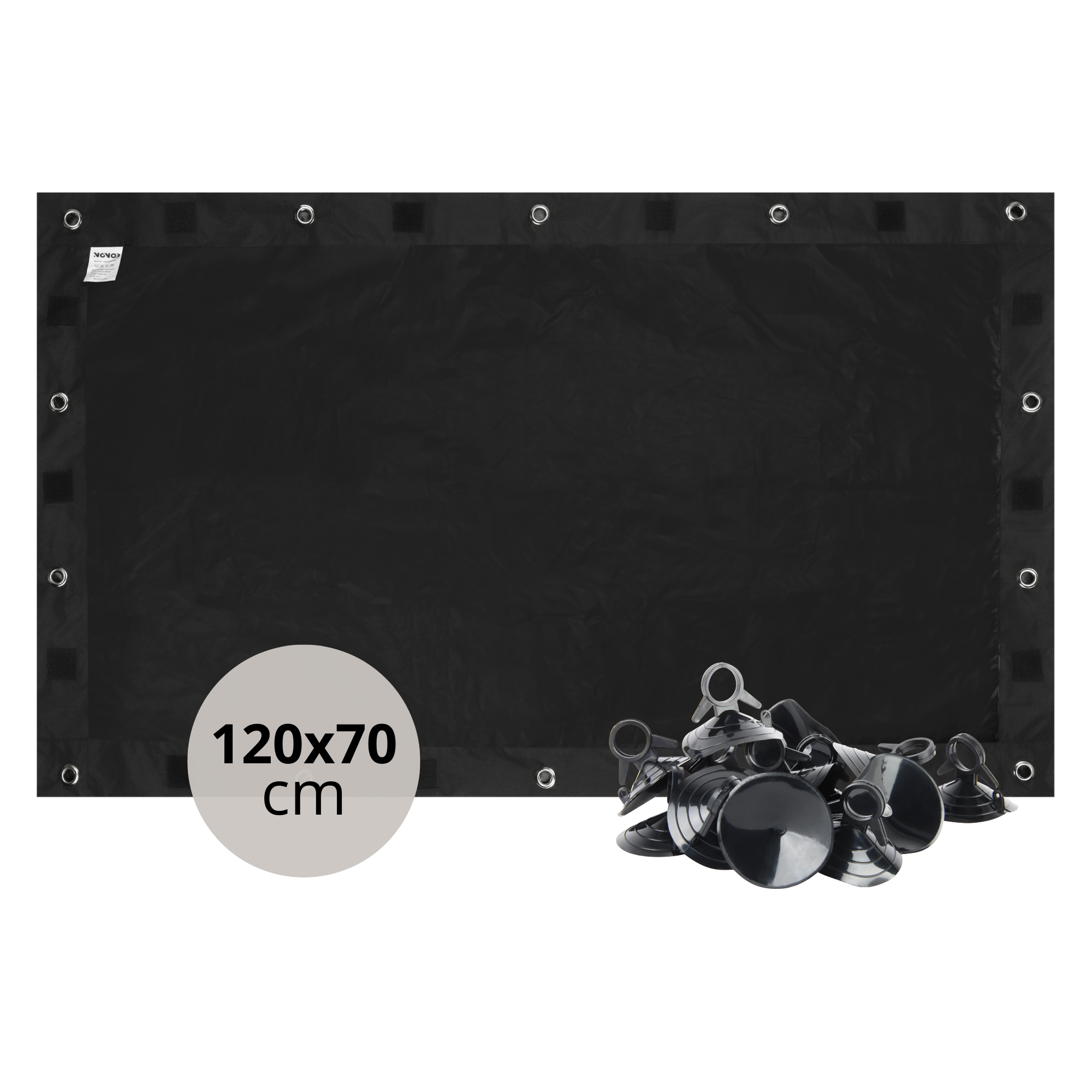 Verduisteringsdoek met Zuignappen | Verduisteringsgordijn | Maten 70x120cm en 210x120cm