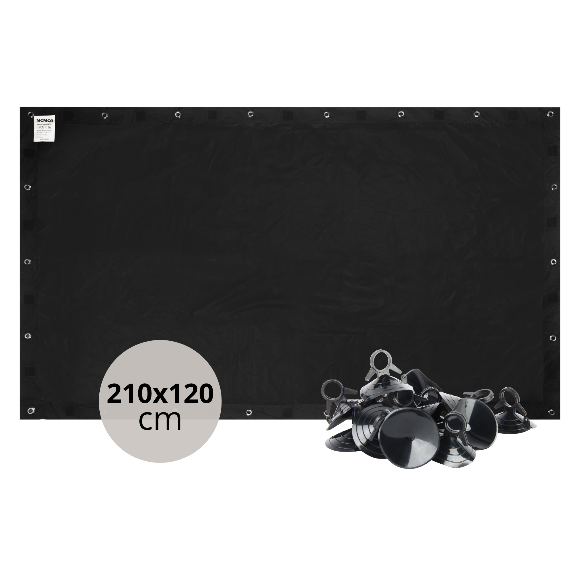 Verduisteringsdoek met Zuignappen | Verduisteringsgordijn | Maten 70x120cm en 210x120cm