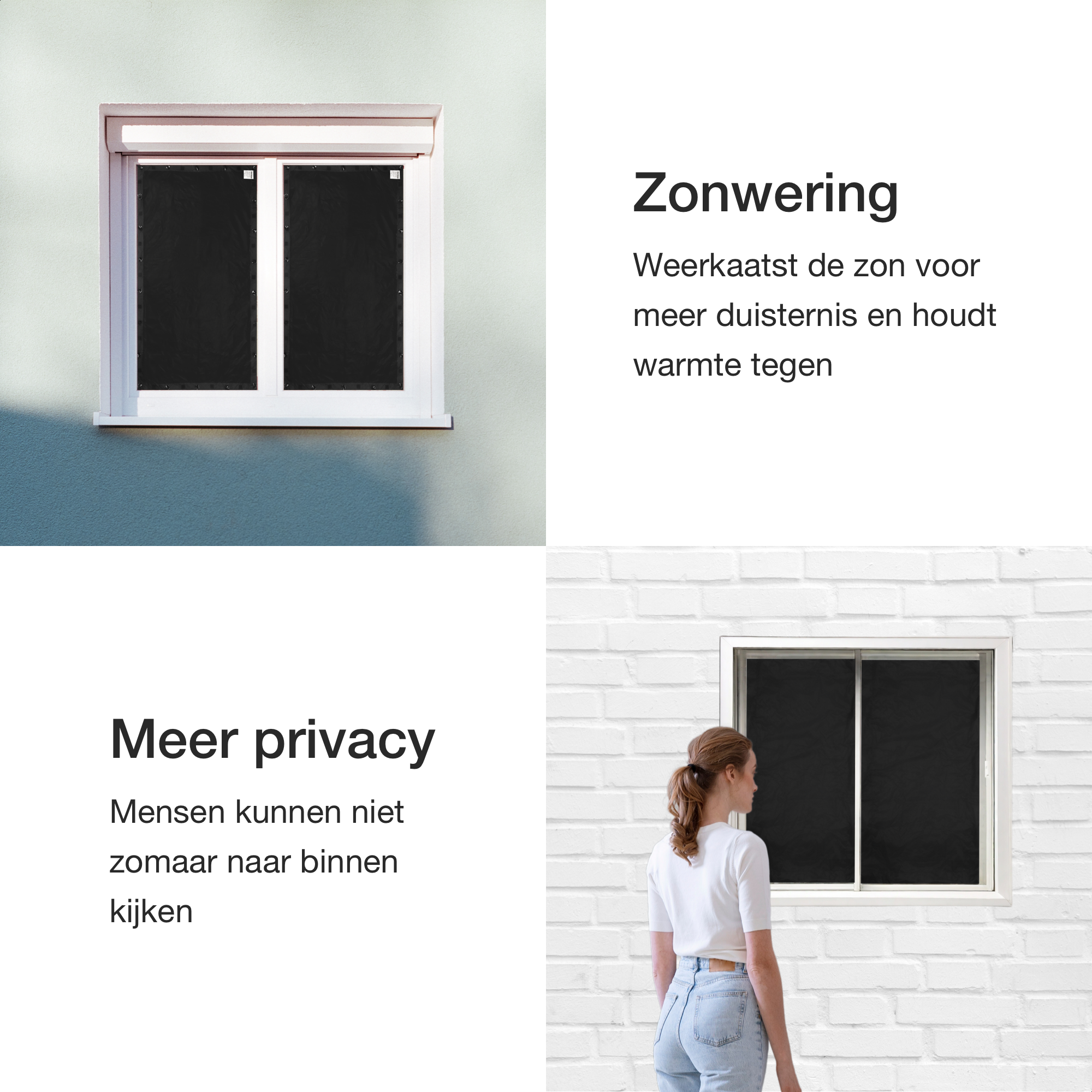 Verduisteringsdoek met Zuignappen | Verduisteringsgordijn | Maten 70x120cm en 210x120cm